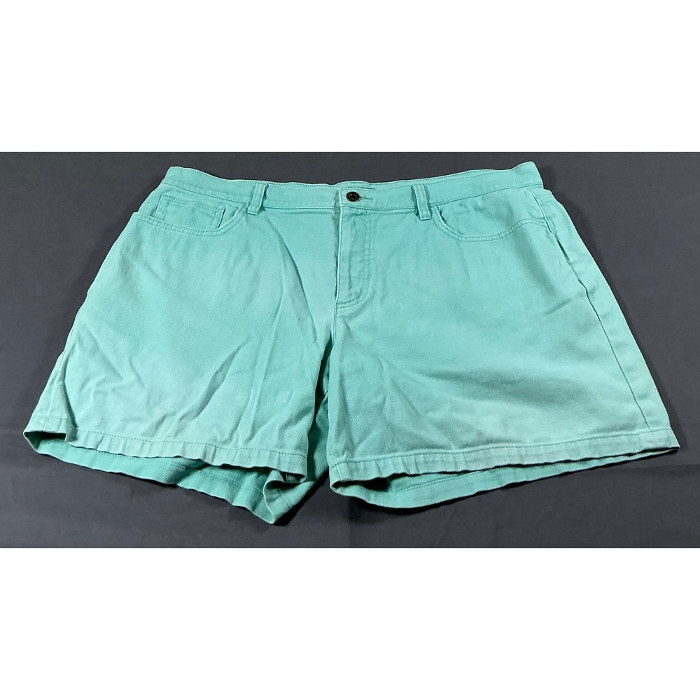 Lauren Ralph Lauren Mint Green Denim Shorts Womens 16 Stretch Cotton Mid Rise